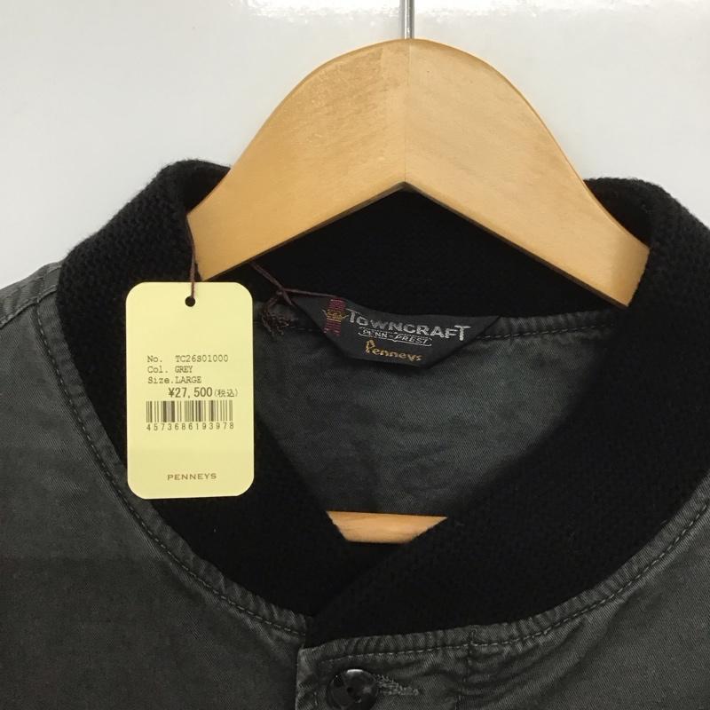 タウンクラフト TOWNCRAFT ジャケット、上着 ジャケット、ブレザー tc26s01000 BLACKDERBYJACKET アウター L 無地 ダークグレー / ダークグレー /  メンズ USED 古着 中古 10148178