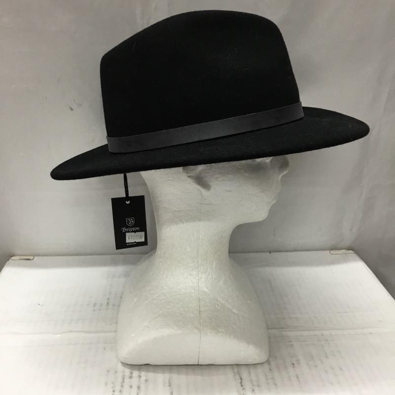 ブリクストン BRIXTON 帽子 ハット MESSER FEDORA 中折れハット 58cm 無地 黒 / ブラック /  メンズ USED 古着 中古 10106347
