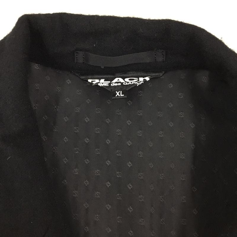 ブラックコムデギャルソン BLACK COMME des GARCONS ジャケット、上着 ジャケット、ブレザー カジュアルジャケット カラージャケット アウター XL 無地 黒 / ブラック /  メンズ USED 古着 中古 10120549