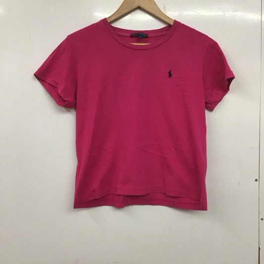 ラルフローレンスポーツ RALPHLAURENSPORT Tシャツ 半袖 クルーネック コットン L ワンポイント 桃 / ピンク /  レディース USED 古着 中古 10139141