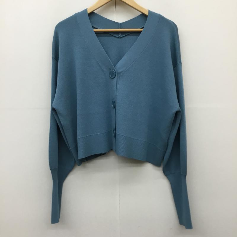 アズールバイマウジー AZUL BY MOUSSY カーディガン 長袖 250HSF70-191C FREE 無地 青 / ブルー /  レディース USED 古着 中古 10143152