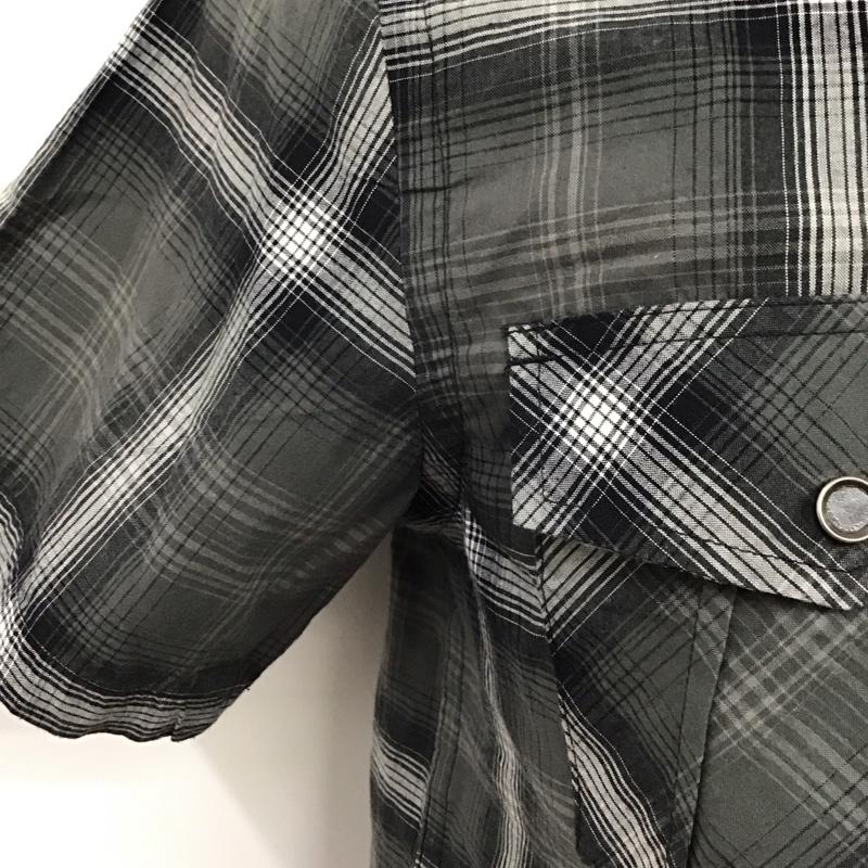 ハーレー Hurley シャツ、ブラウス 半袖 ワークシャツ ウエスタンシャツ S チェック ダークグレー / ダークグレー / X 白 / ホワイト / X 黒 / ブラック /  メンズ USED 古着 中古 10114610