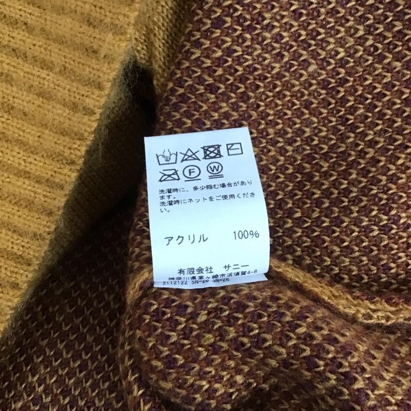 タウンクラフト TOWNCRAFT カーディガン 長袖 長袖ニットカーディガン 前ボタン ノーカラー L 無地 キャメル / キャメル /  メンズ USED 古着 中古 10147866
