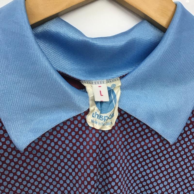 古着 USED カットソー 長袖 長袖カットソー カラーシャツ プルオーバーシャツ L ロゴ、文字 水色 / ライトブルー /  メンズ USED 古着 中古 10147833