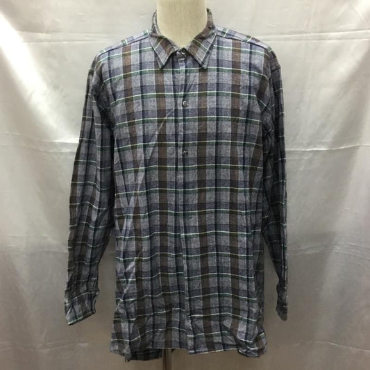 古着 USED シャツ、ブラウス 長袖 長袖シャツ チェックシャツ カラーシャツ 長袖カットソー 古着 フランス グランパシャツ 42 チェック マルチカラー / マルチカラー /  メンズ USED 古着 中古 10109590