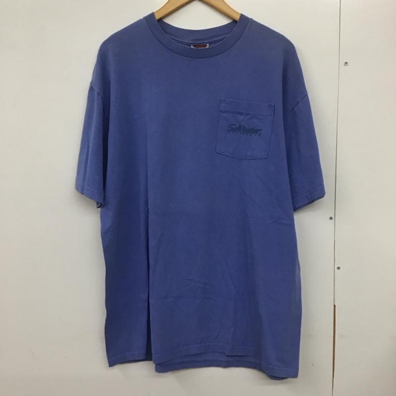 古着 USED Tシャツ 半袖 半袖カットソー プリントTシャツ クルーネックカットソー XL プリント 青 / ブルー /  メンズ USED 古着 中古 10132088