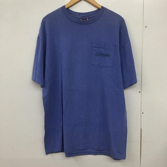 古着 USED Tシャツ 半袖 半袖カットソー プリントTシャツ クルーネックカットソー XL プリント 青 / ブルー /  メンズ USED 古着 中古 10132088