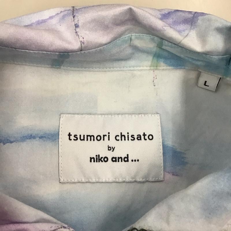 ニコアンド niko and... シャツ、ブラウス 長袖 X222ZA00AD ツモリチサト コラボ総柄シャツ 長袖シャツ L プリント マルチカラー / マルチカラー /  メンズ USED 古着 中古 10117511