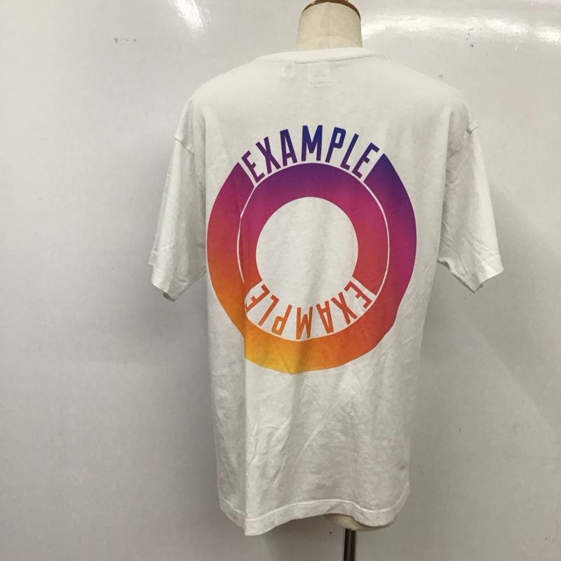 イグザンプル EXAMPLE Tシャツ 半袖 半袖カットソー プリントTシャツ クルーネックカットソー L プリント 白 / ホワイト /  メンズ USED 古着 中古 10117845