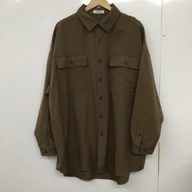 ニコアンド niko and... シャツ、ブラウス 長袖 ST95CA02SM ウーリッシュフラノCPOシャツ 無地 茶 / ブラウン /  レディース USED 古着 中古 10132788