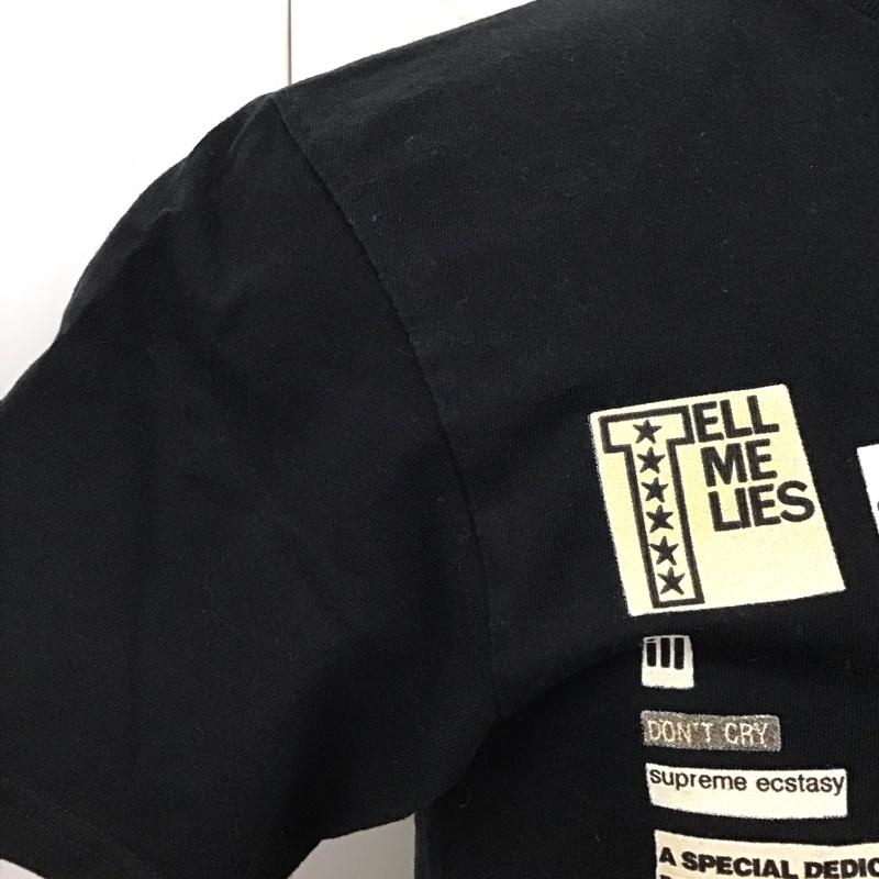 シュプリーム Supreme Tシャツ 半袖 18AW CutoutsTee 半袖カットソー プリントTシャツ S プリント 黒 / ブラック /  メンズ USED 古着 中古 10120029