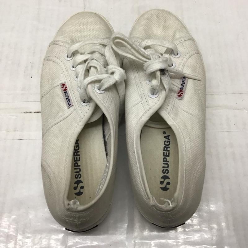 スペルガ SUPERGA スニーカー スニーカー S00CLL0 厚底 プラットフォーム UK4 EU37 US：6.5 ロゴ、文字 白 / ホワイト /  レディース USED 古着 中古 10118787