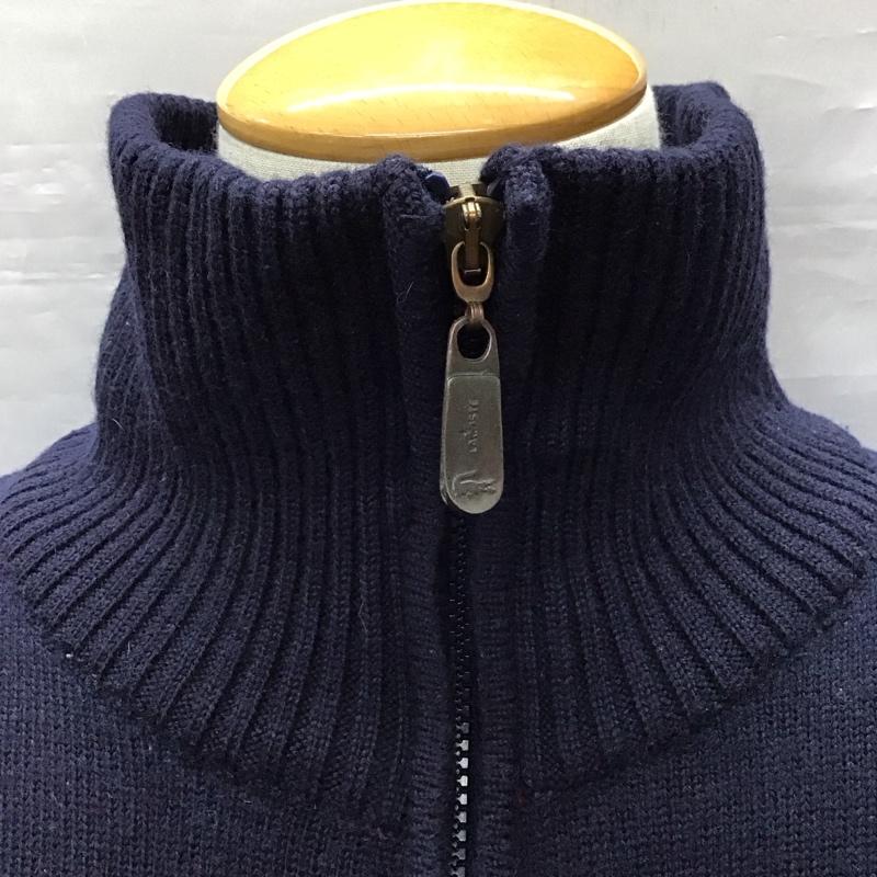 ラコステ LACOSTE ニット、セーター 長袖 長袖ニットカットソー ニット セーター タートルネックニット L ロゴ、文字 紺 / ネイビー /  メンズ USED 古着 中古 10118543