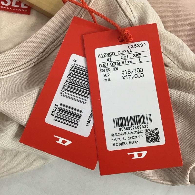 ディーゼル DIESEL Tシャツ 半袖 L 無地 桃 / ピンク /  メンズ USED 古着 中古 10128576