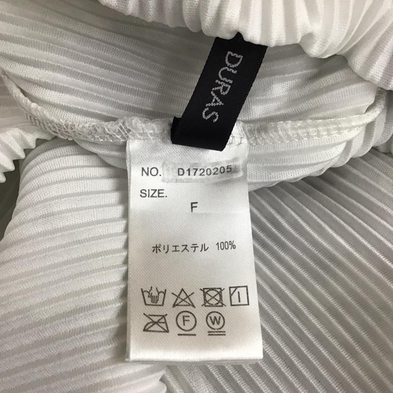 デュラス DURAS ワンピース ロングスカート D1720205 細プリーツ ノースリーブ サイドスリット FREE  灰 / グレー /  レディース USED 古着 中古 10116782