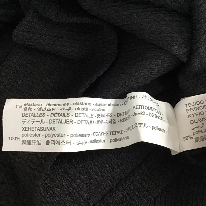 ザラ ZARA ワンピース ロングスカート 5039 945 800 長袖 Vネック S 刺繍 黒 / ブラック /  レディース USED 古着 中古 10115907