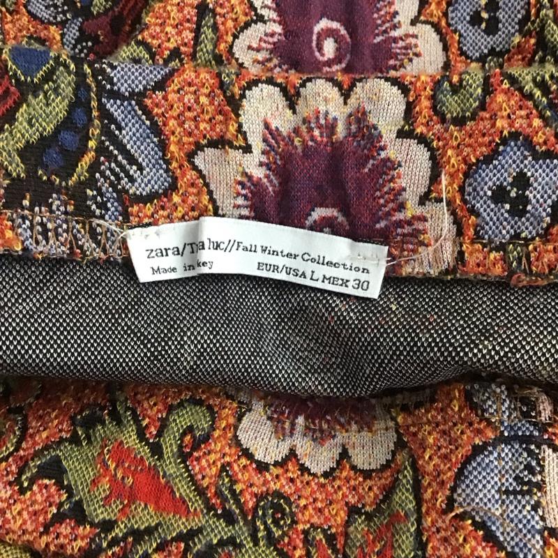 ザラ ZARA TRAFALUC スカート ロングスカート タイトスカート ひざ丈 カジュアルスカート L 総柄 マルチカラー / マルチカラー /  レディース USED 古着 中古 10145381