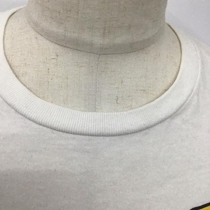 アベイシングエイプ A BATHING APE カットソー 長袖 長袖カットソー クルーネックカットソー ロングスリーブカットソー プリントTシャツ M ロゴ、文字 白 / ホワイト /  メンズ USED 古着 中古 10124704