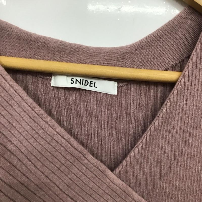 スナイデル SNIDEL ワンピース ロングスカート SWNO224106 スリットニットワンピース 長袖ロングワンピース 無地 桃 / ピンク /  レディース USED 古着 中古 10136013