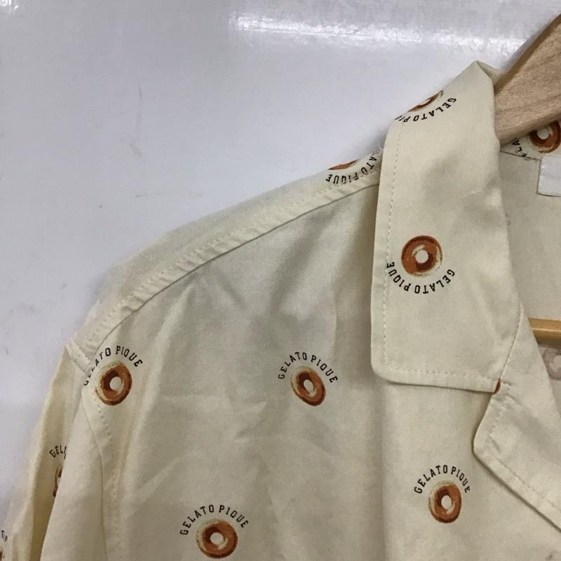 ジェラートピケオム GELATO PIQUE HOMME シャツ、ブラウス 半袖 半袖シャツ プリントシャツ ポケットシャツ ルームウェア L プリント ベージュ / ベージュ /  メンズ USED 古着 中古 10149587