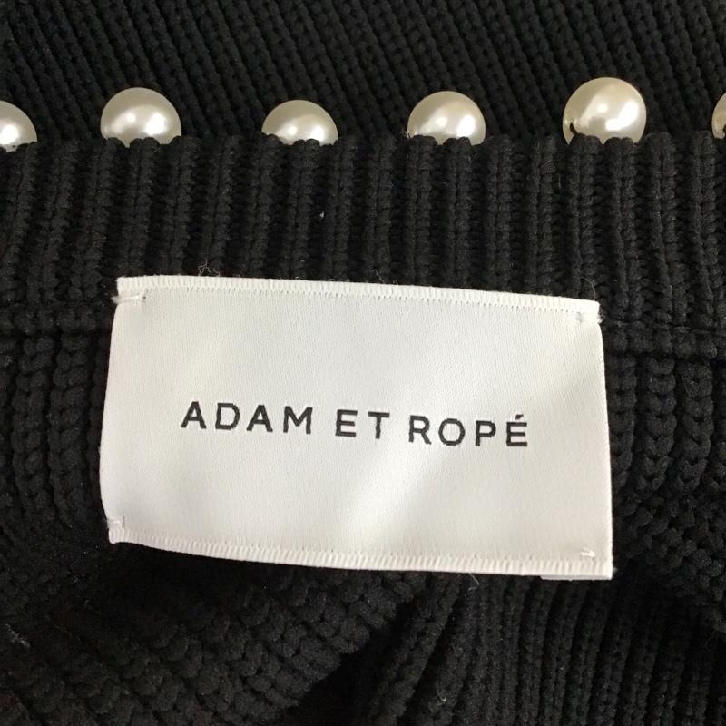 アダムエロペ ADAM ET ROPE  カーディガン 長袖 GAK-22120-B パール付き FREE 無地 黒 / ブラック /  レディース USED 古着 中古 10118219
