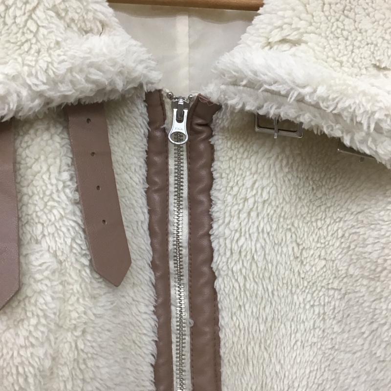 アースミュージックアンドエコロジー earth music&ecology ジャケット、上着 ジャンパー、ブルゾン FREE 無地 アイボリー / アイボリー /  レディース USED 古着 中古 10147245