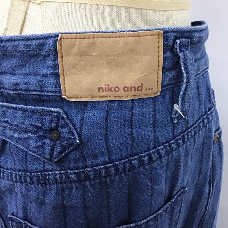ニコアンド niko and... ボトムス ボトムス M ストライプ インディゴ / インディゴ /  レディース USED 古着 中古 10120509