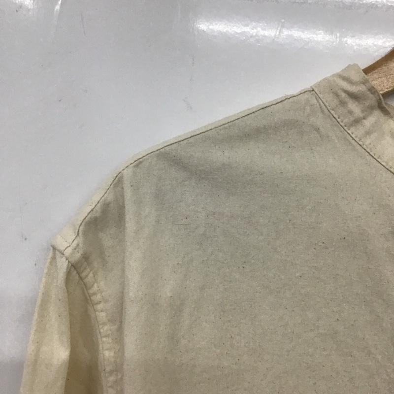 ミリタリー ミリタリー シャツ、ブラウス 長袖 長袖シャツ 無地シャツ ノーカラーシャツ ミリタリーシャツ ヘンリーシャツ 無地 ベージュ / ベージュ /  メンズ USED 古着 中古 10138160