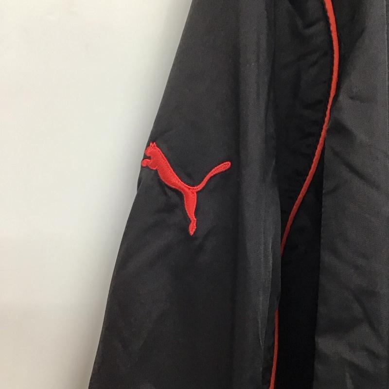 プーマ PUMA ジャケット、上着 ジャンパー、ブルゾン ジップアップジャケット ナイロンジャケットパーカー アウター XL ロゴ、文字 黒 / ブラック /  メンズ USED 古着 中古 10143406