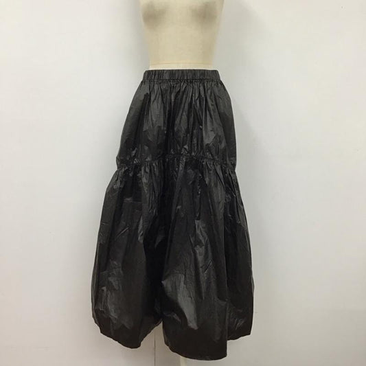 レプシィム LEPSIM スカート ロングスカート コーティング切替スカート FREE 無地 黒 / ブラック /  レディース USED 古着 中古 10122268