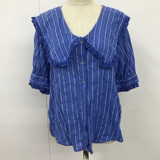 ザラ ZARA シャツ、ブラウス 半袖 半袖シャツ カラーシャツ 半袖カットソー ストライプシャツ 前開きシャツ XS ストライプ マルチカラー / マルチカラー /  レディース USED 古着 中古 10115242