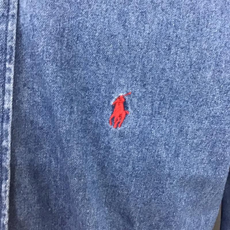 ラルフローレン RALPHLAUREN シャツ、ブラウス 長袖 長袖シャツ デニムシャツ カラーシャツ S ロゴ、文字 インディゴ / インディゴ /  メンズ USED 古着 中古 10126280