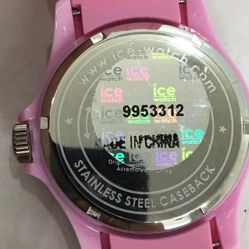アイスウォッチ ICE WATCH 腕時計 アナログ（クォーツ式） SI.PK.U.S.09 ロゴ、文字 桃 / ピンク /  レディース USED 古着 中古 10135261