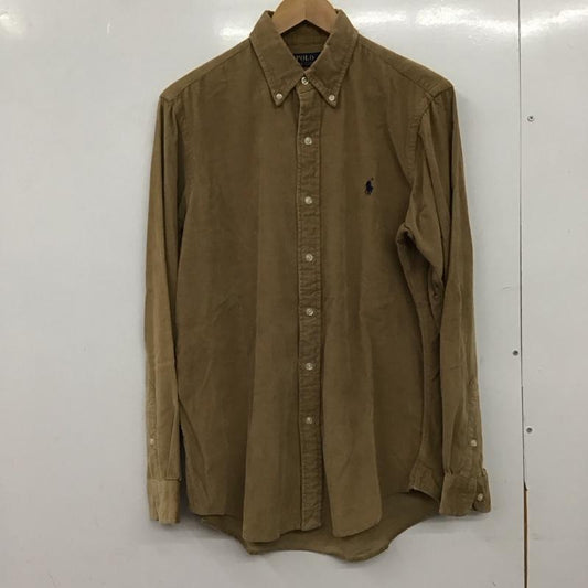 ポロラルフローレン POLO RALPH LAUREN シャツ、ブラウス 長袖 長袖シャツ コーデュロイシャツ カジュアルシャツ S ロゴ、文字 ベージュ / ベージュ /  メンズ USED 古着 中古 10150871