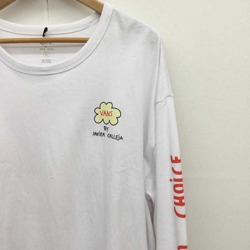 バンズボルト VANS VAULT カットソー 長袖 VANS VAULT Javier Calleja バビエル カジェハ XL ロゴ、文字 X プリント X キャラクター 白 / ホワイト /  メンズ USED 古着 中古 10112603