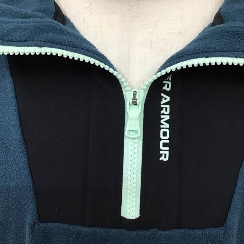 アンダーアーマー UNDER ARMOUR パーカー 長袖 長袖パーカー プルオーバーパーカー ジップアップパーカー L ロゴ、文字 青 / ブルー / X 黒 / ブラック /  メンズ USED 古着 中古 10123805