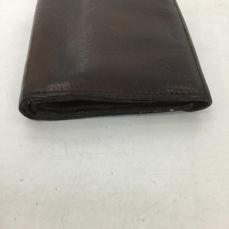 ダブルアールエル RRL 財布 二つ折り コンチョ レザーウォレット 箱有 ワンポイント ダークブラウン / ダークブラウン /  メンズ USED 古着 中古 10137403