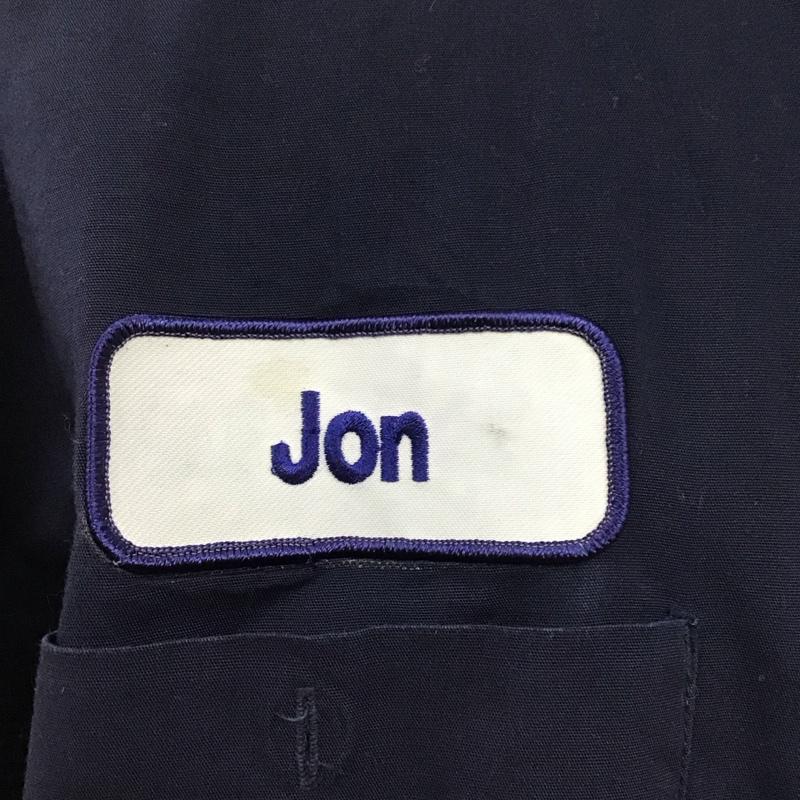 ディッキーズ Dickies シャツ、ブラウス 半袖 LS516DN ワークシャツ XL ワンポイント 紺 / ネイビー /  メンズ USED 古着 中古 10107978