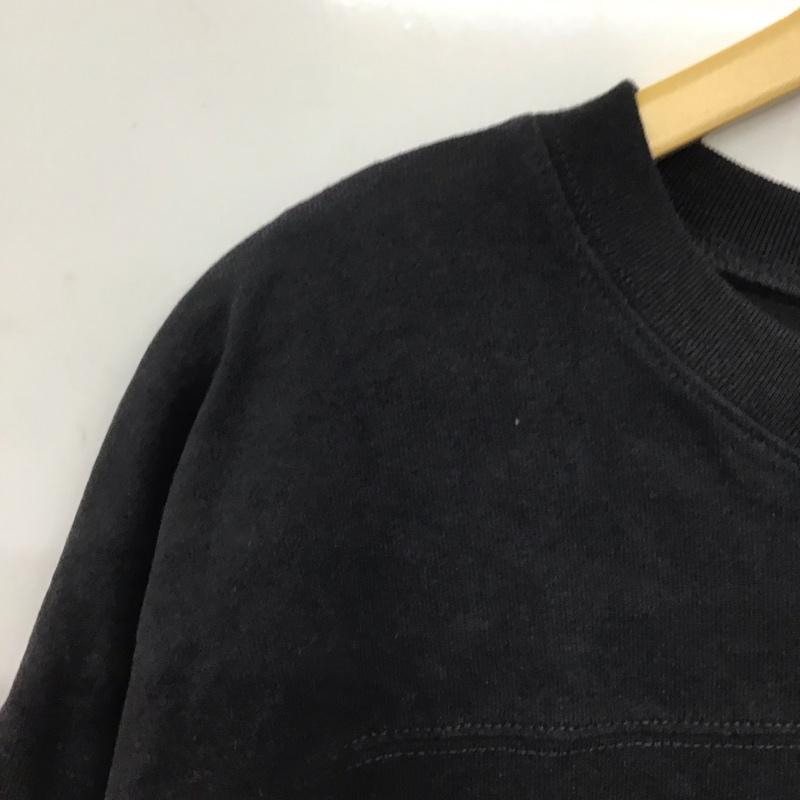 ニコアンド niko and... Tシャツ 長袖 M ロゴ、文字 X プリント チャコールグレー / チャコールグレー /  レディース USED 古着 中古 10146805