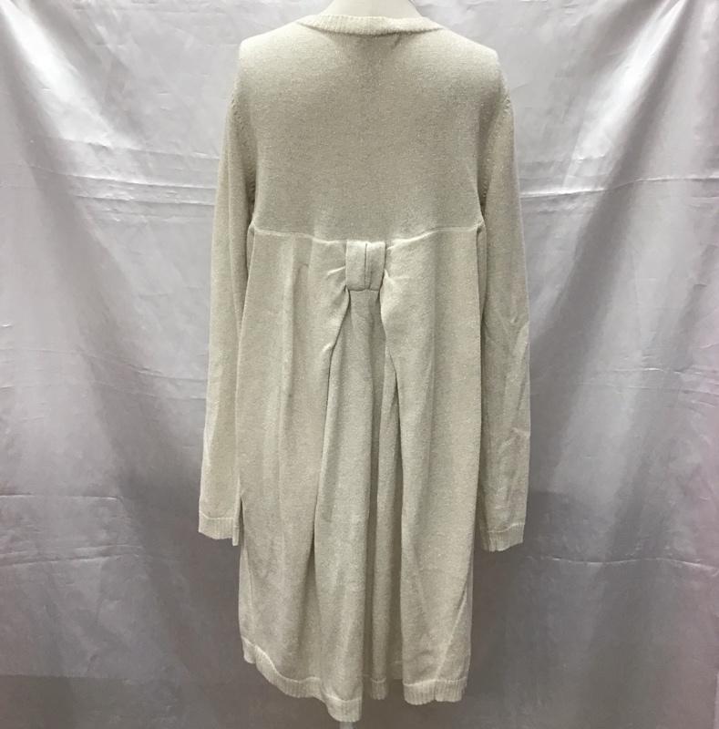 ポール＆ジョー シスター PAUL & JOE SISTER カーディガン 長袖 36011-87002E Vネック ロング丈 1 無地 アイボリー / アイボリー /  レディース USED 古着 中古 10115411