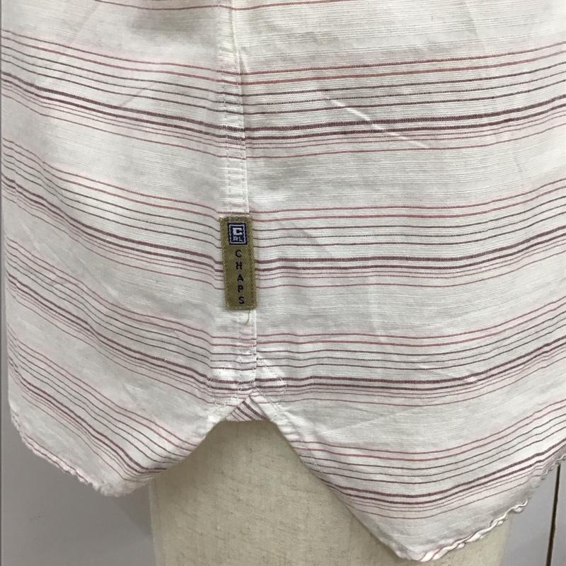 チャップスラルフローレン CHAPSRALPHLAUREN シャツ、ブラウス 半袖 1525-3832 コットン リネン 綿麻 M ボーダー柄 マルチカラー / マルチカラー /  メンズ USED 古着 中古 10116787