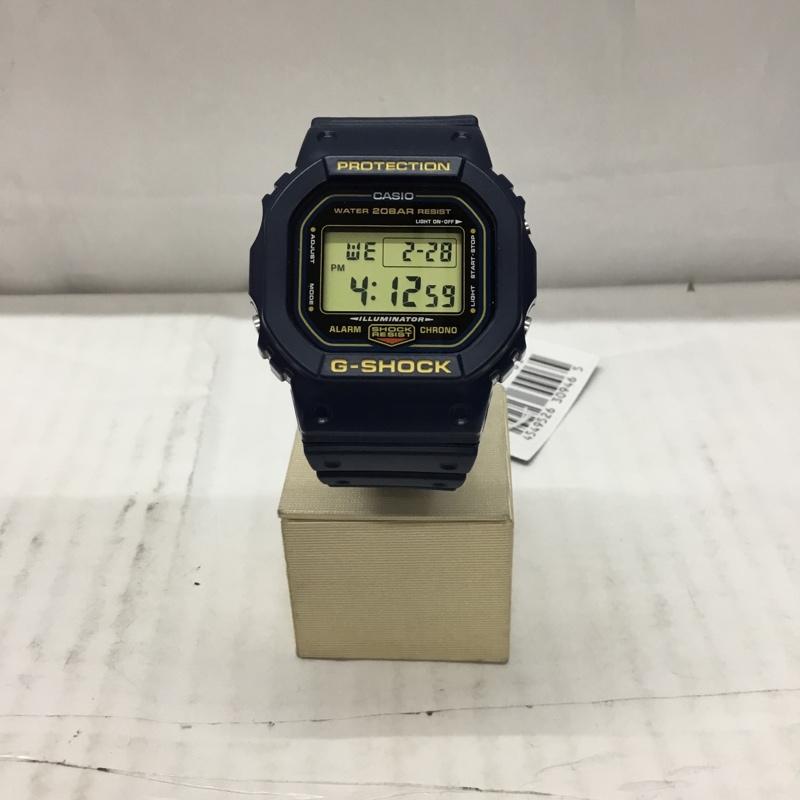 ジーショック G-SHOCK 腕時計 デジタル DW-5600RB 箱有 ロゴ、文字 紺 / ネイビー /  メンズ USED 古着 中古 10106416