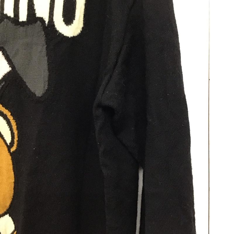 モスキーノ MOSCHINO ニット、セーター 長袖 layboy Toy Bear セーター 無地 黒 / ブラック /  メンズ USED 古着 中古 10142256