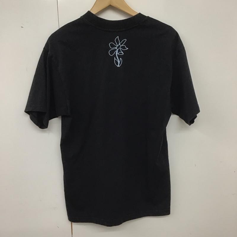 アディダス adidas Tシャツ 半袖 半袖カットソー プリントTシャツ クルーネックカットソー ロゴ、文字 黒 / ブラック /  メンズ USED 古着 中古 10140133