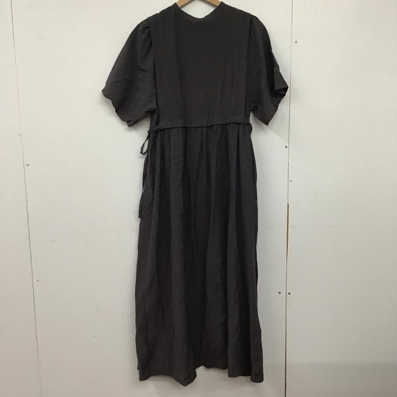アパートバイローリーズ apart by lowrys ワンピース ロングスカート AP271048AD 半袖 レイヤード風 M 無地 チャコールグレー / チャコールグレー /  レディース USED 古着 中古 10146512