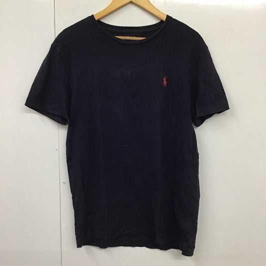 ポロラルフローレン POLO RALPH LAUREN Tシャツ 半袖 半袖カットソー 刺繍Tシャツ クルーネックカットソー S ロゴ、文字 紺 / ネイビー /  メンズ USED 古着 中古 10130722
