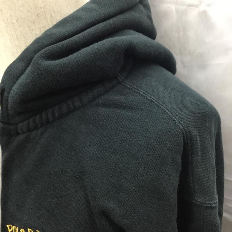 ポロバイラルフローレン Polo by RALPH LAUREN パーカー 長袖 ジップアップパーカー 長袖パーカー フード付きパーカー LL ロゴ、文字 黒 / ブラック /  メンズ USED 古着 中古 10115761