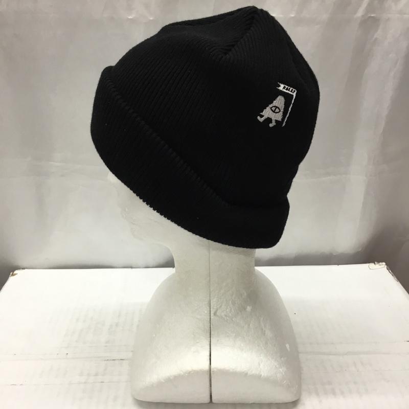 ポーラー POLeR 帽子 ニット帽 ビーニー ワンポイント 黒 / ブラック /  メンズ USED 古着 中古 10112856
