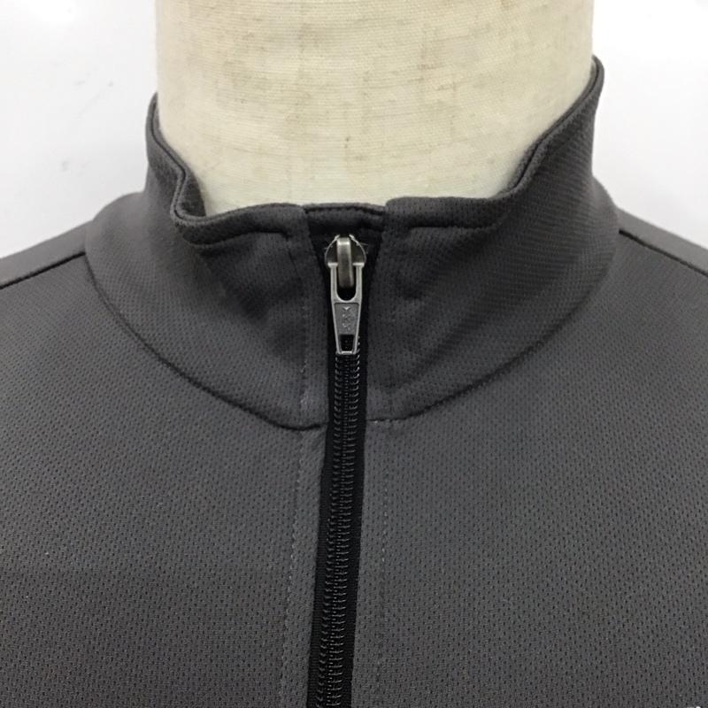 ザノースフェイス THE NORTH FACE カットソー 長袖 NT11204 ULTRAWICK ZIPUP ハーフジップ L ロゴ、文字 黒 / ブラック / X 灰 / グレー /  メンズ USED 古着 中古 10115078