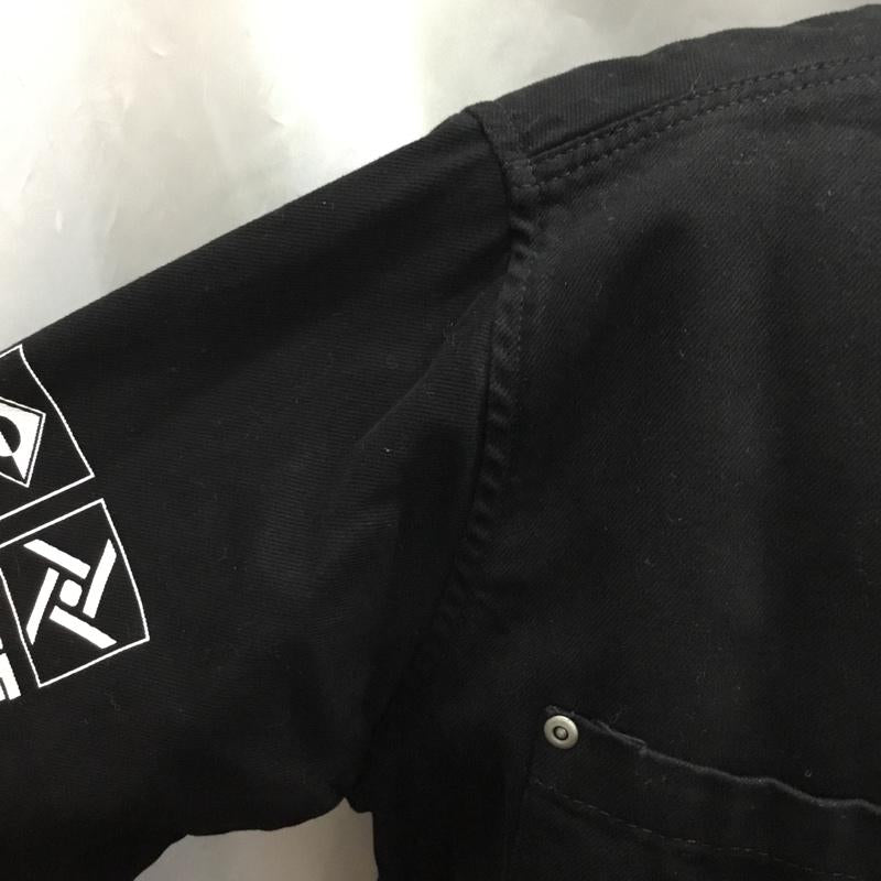 ザラ ZARA ジャケット、上着 ジャケット、ブレザー 1466 312 800 襟コーデュロイ プリント XL ロゴ、文字 黒 / ブラック /  メンズ USED 古着 中古 10109641